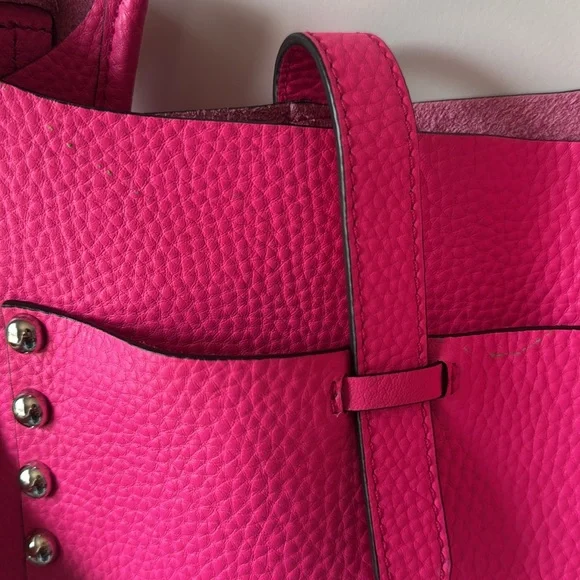 Rebecca Minkoff Hot Pink Leather Studded Crossbody Bag - Picture 8 of 9